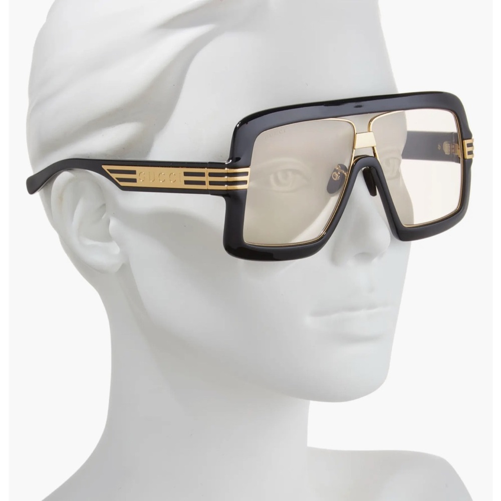 Gucci Shield Oversized Sunglasses